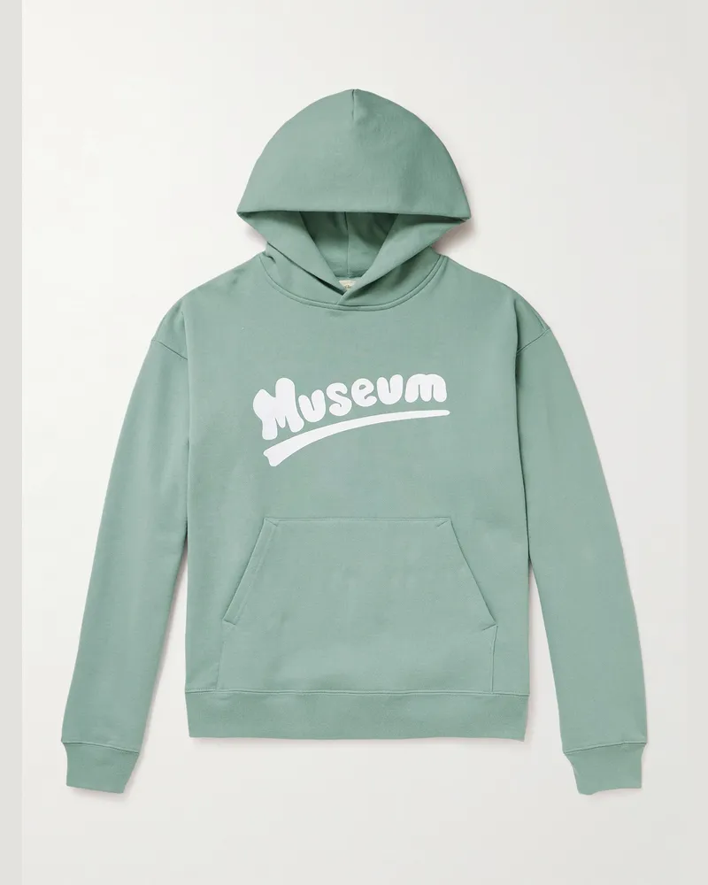 Museum of Peace & Quiet Hoodie aus Baumwoll-Jersey mit Print Grün