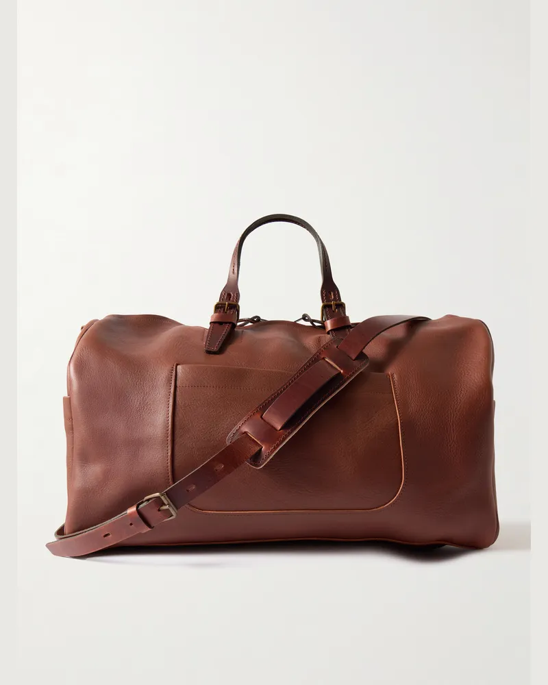 Bleu de Chauffe Reisetasche aus Leder Braun