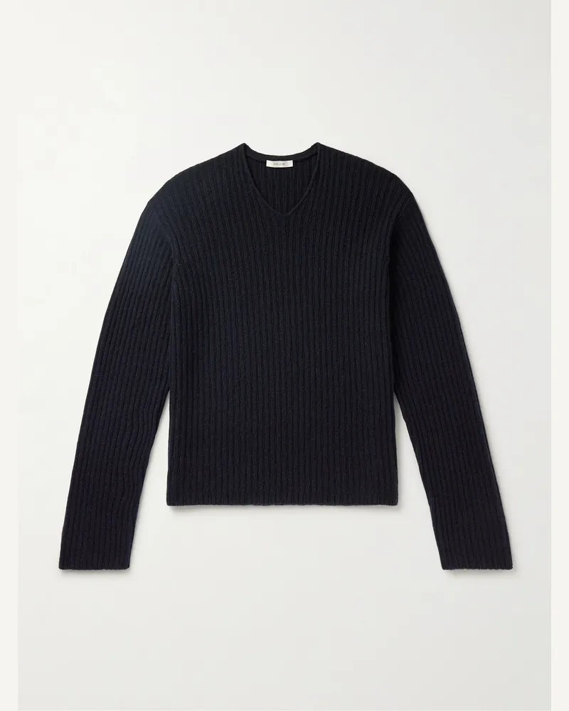 The Row Gustave Pullover aus Kaschmir in Rippstrick Blau