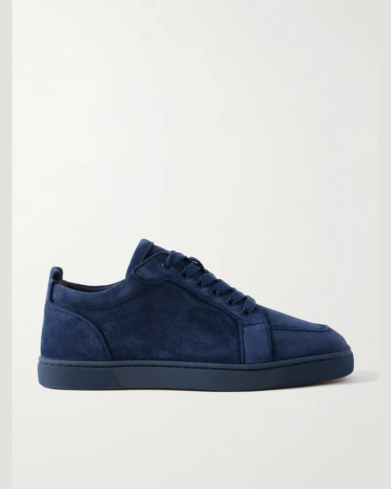 Christian Louboutin Rantulow Orlato Sneakers aus Veloursleder mit Ripsband Blau