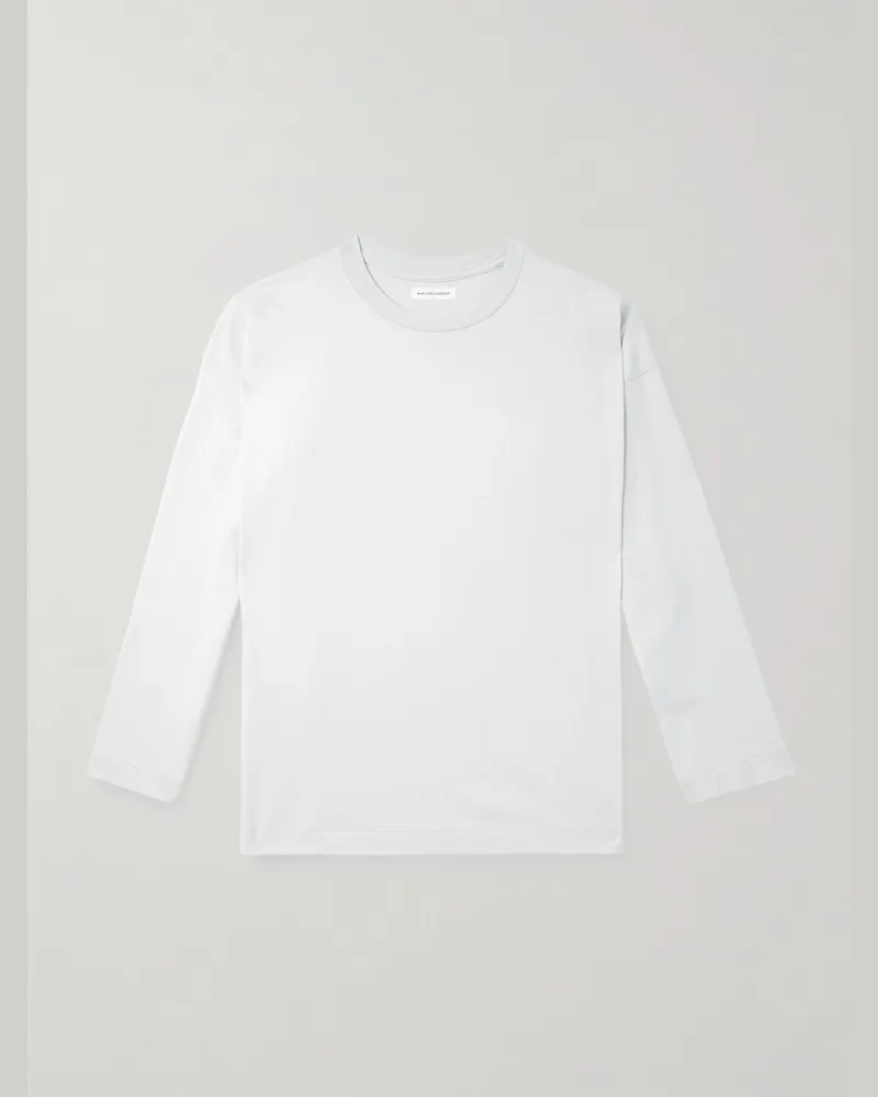 Kaptain Sunshine Suvin Cotton-Jersey T-Shirt Gray