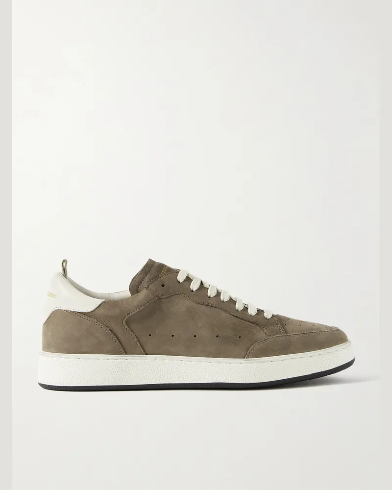 Officine Creative Italia Answer 002 Sneakers aus Nubukleder mit Lederbesatz Braun