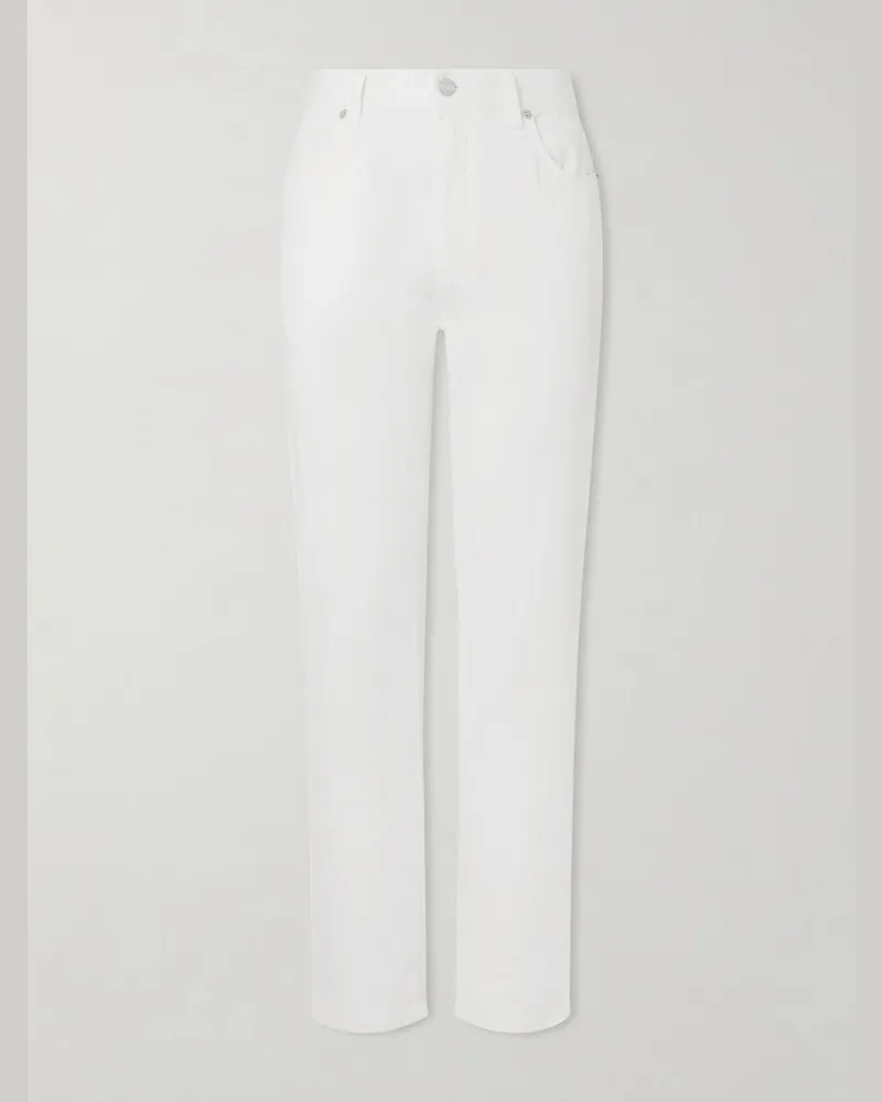 Ermenegildo Zegna Linen and Cotton-Blend Trousers White