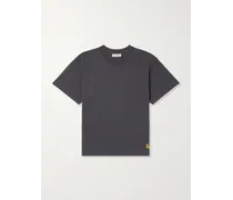 Escape T-Shirt aus Baumwoll-Jersey mit Logoprint in Stückfärbung