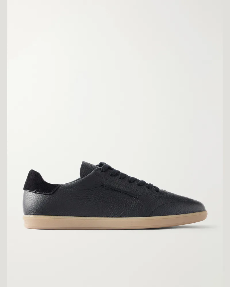 Ermenegildo Zegna 232 Full-Grain Leather Sneakers Black