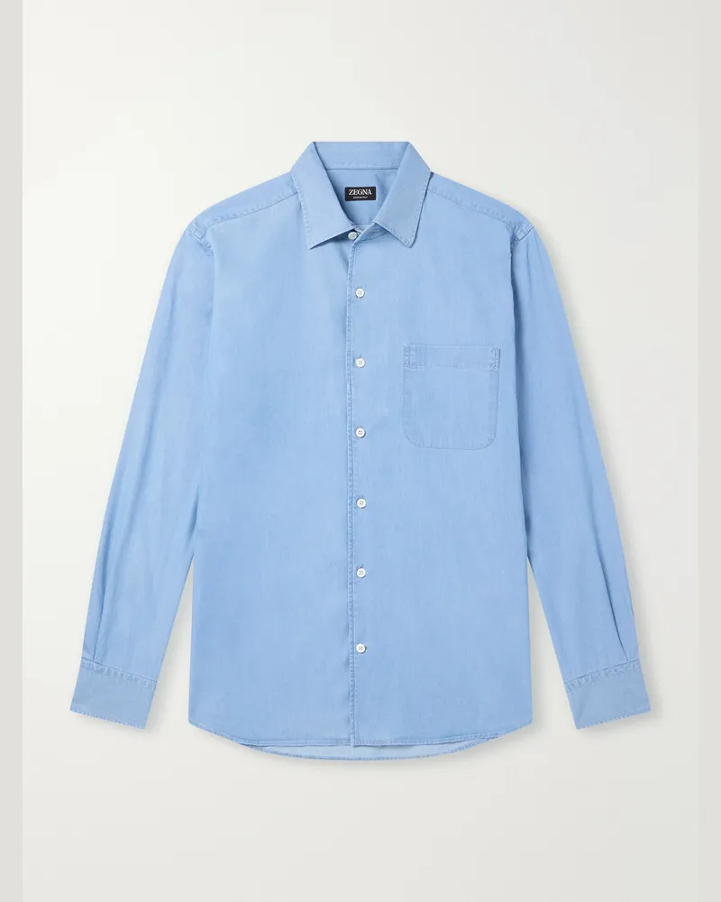 Ermenegildo Zegna Denim Shirt Blue