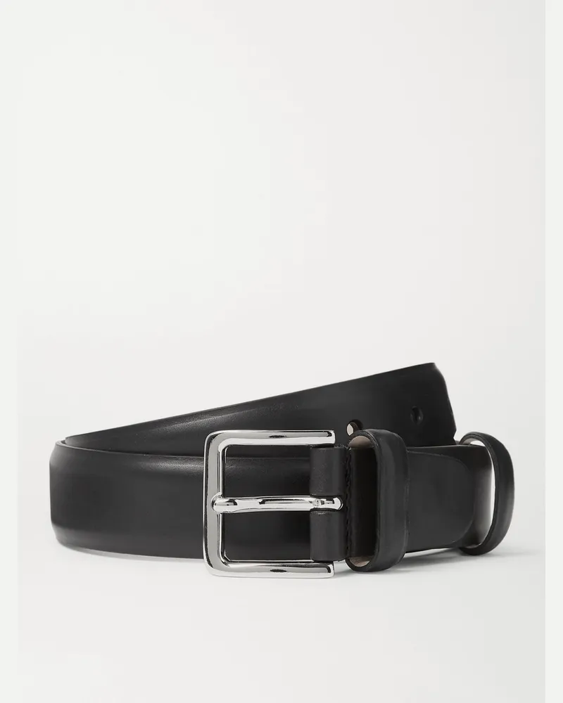 MR P. 3cm Leather Belt Black