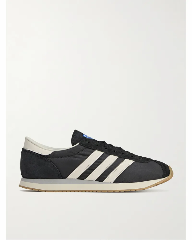 adidas Pampanga SPZL Sneakers aus Shell mit Besatz aus Veloursleder und Leder Schwarz