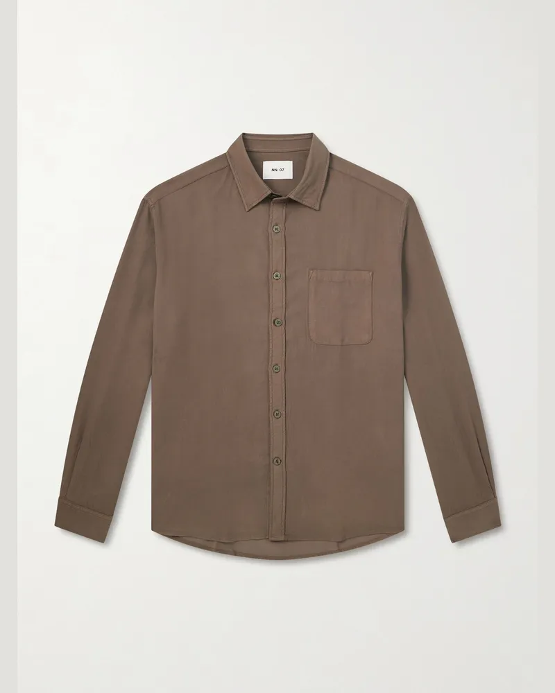 NN 07 Deon 5027 Hemd aus einer LENZING™-ECOVERO™-Mischung Grün