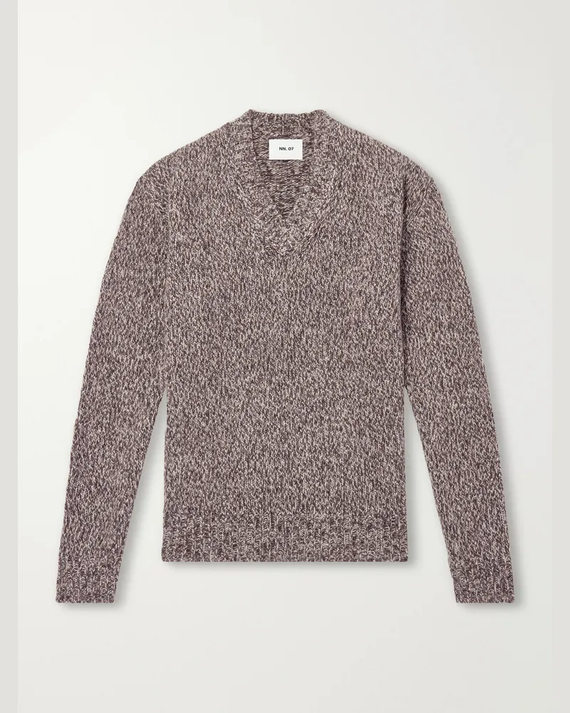 NN 07 Flint Merino Wool-Blend Sweater Brown