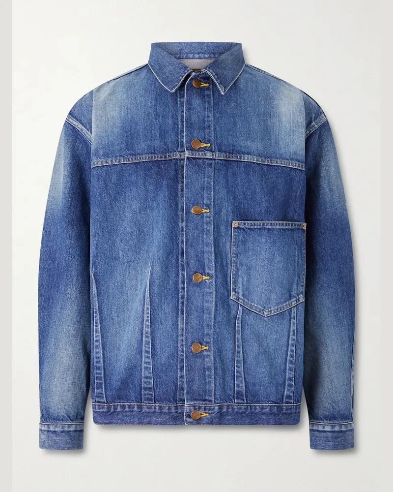 NEEDLES Darts Bottom Denim Jacket Blue