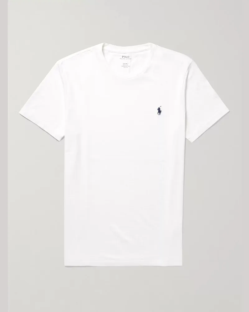 Ralph Lauren Slim-Fit Cotton-Jersey T-Shirt White