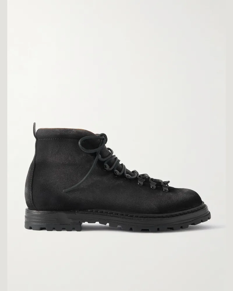Officine Creative Italia Artik 001 Schnürstiefel aus Veloursleder Grau