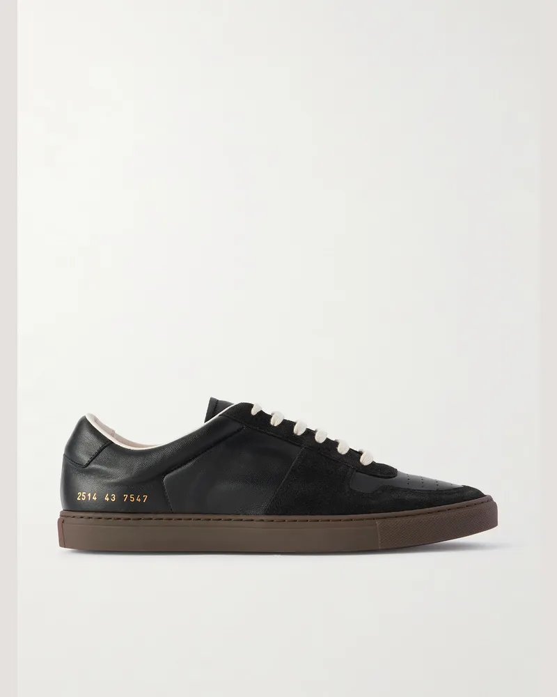 Common Projects Bball Sneakers aus Leder mit Velourslederbesatz Schwarz