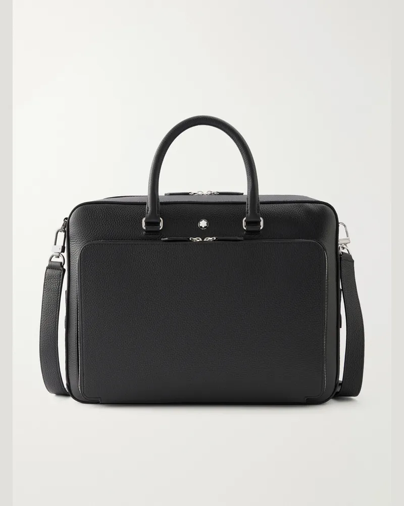 Montblanc Writing Traveler Leather Briefcase Black