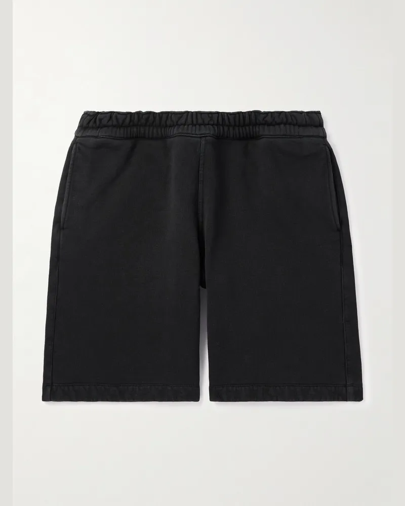 Our Legacy Plage gerade geschnittene Shorts aus Baumwoll-Jersey Schwarz
