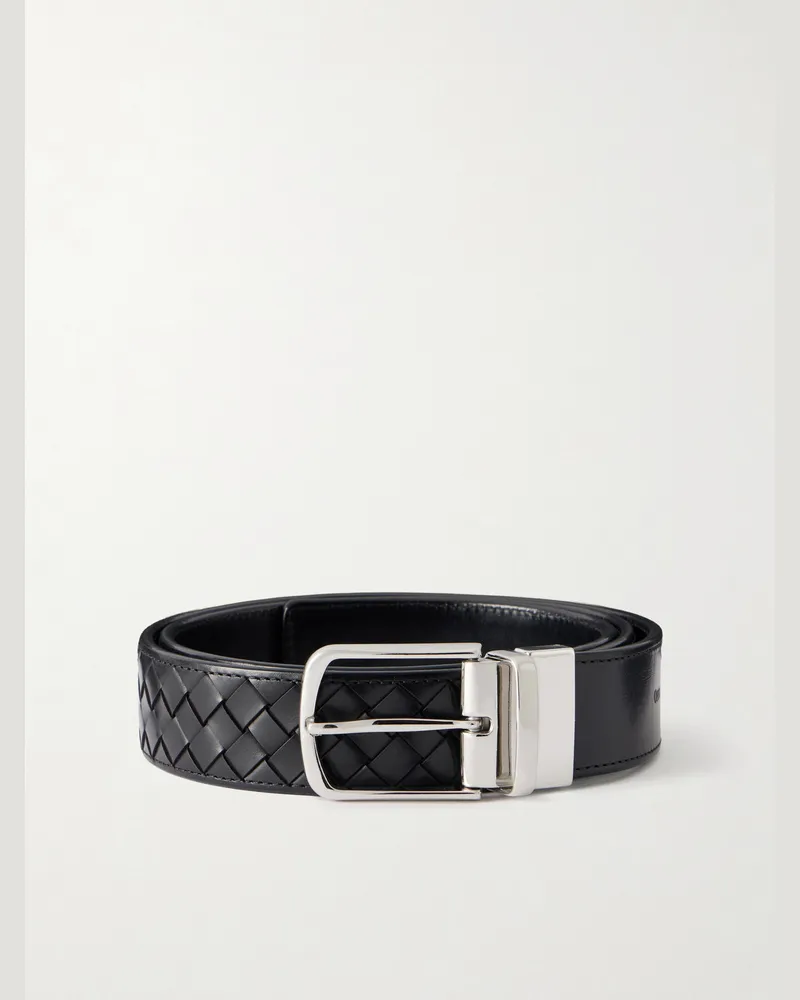 Officine Creative Italia 4cm Woven Leather Belt Black