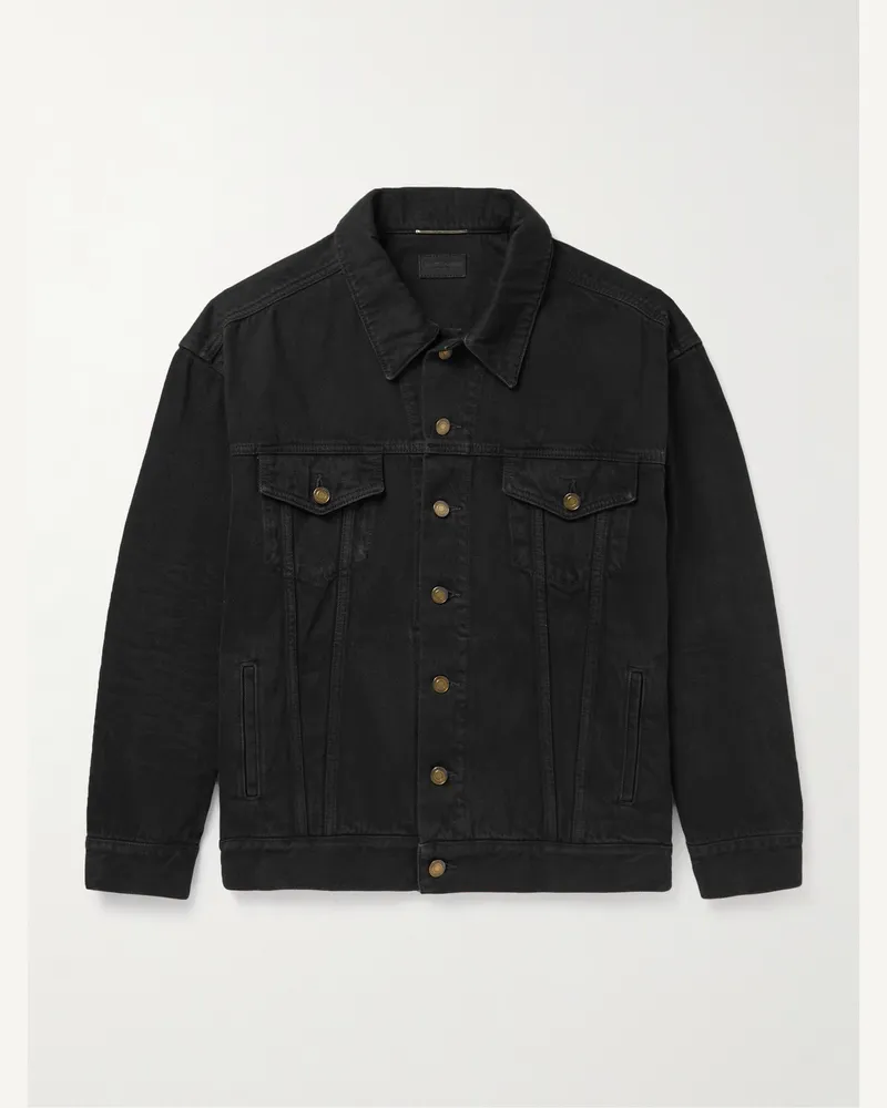 Saint Laurent Jeansjacke Schwarz