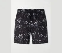 Mahina Straight-Leg Mid-Length Printed Swim Shorts