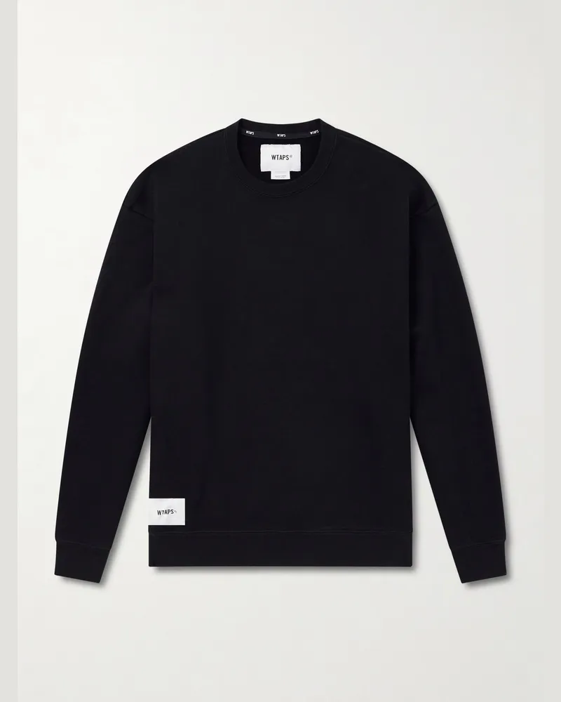 WTAPS SIGN-YD Cotton-Jersey Sweatshirt Black