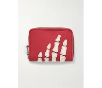 Thumbs-Up kleines Portemonnaie aus Leder mit Reißverschluss über drei Seiten und Applikationen