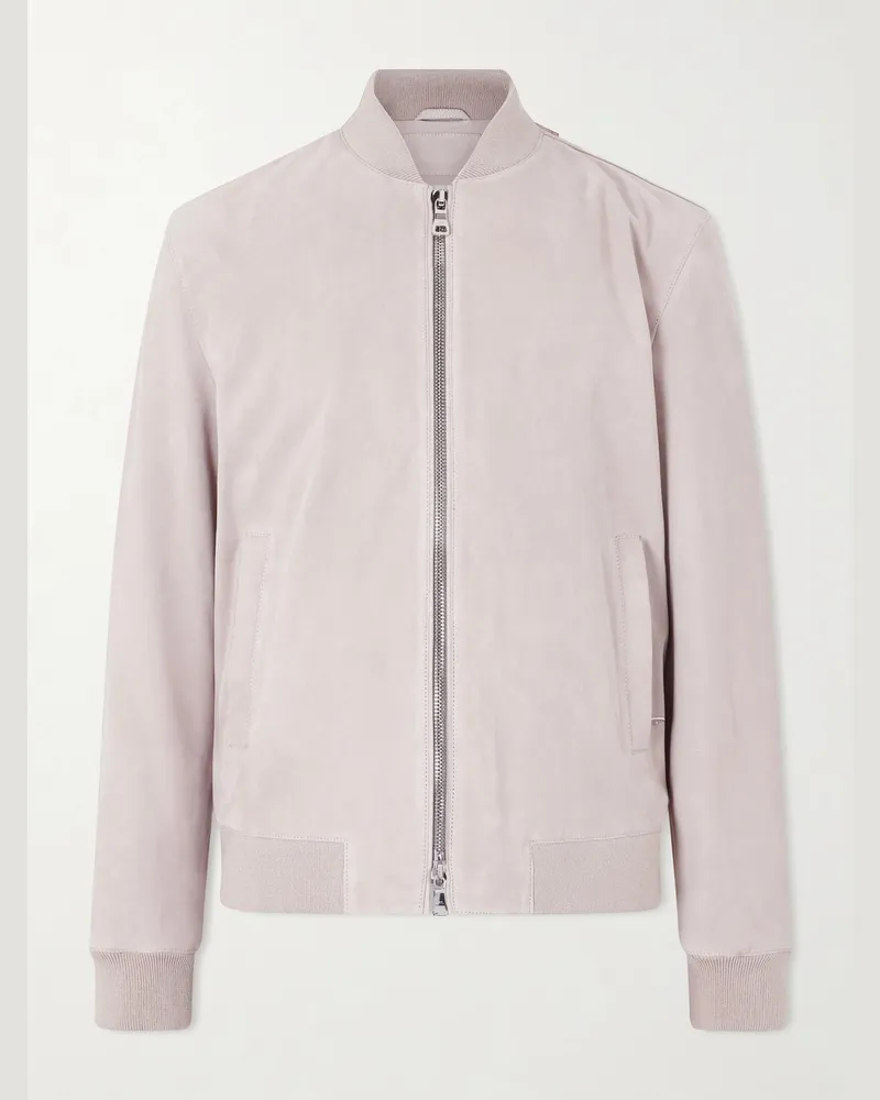 MR P. Suede Bomber Jacket Neutrals