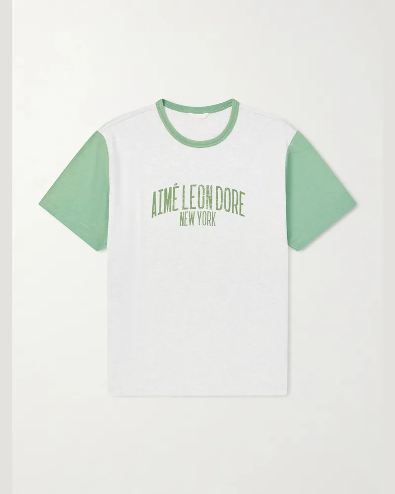 Aimé Leon Dore Logo-Print Cotton-Jersey T-Shirt Gray