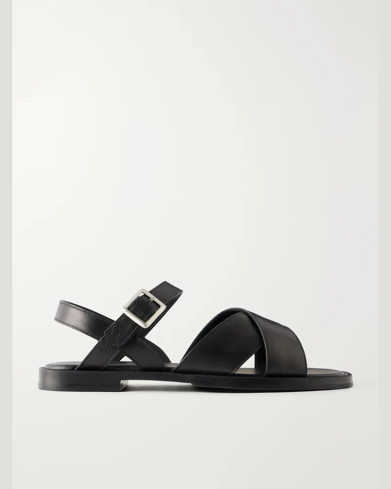 JM Weston Leather Sandals Black