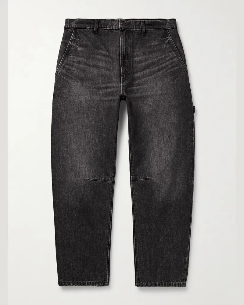 Nili Lotan Carpenter Straight-Leg Cropped Jeans Black