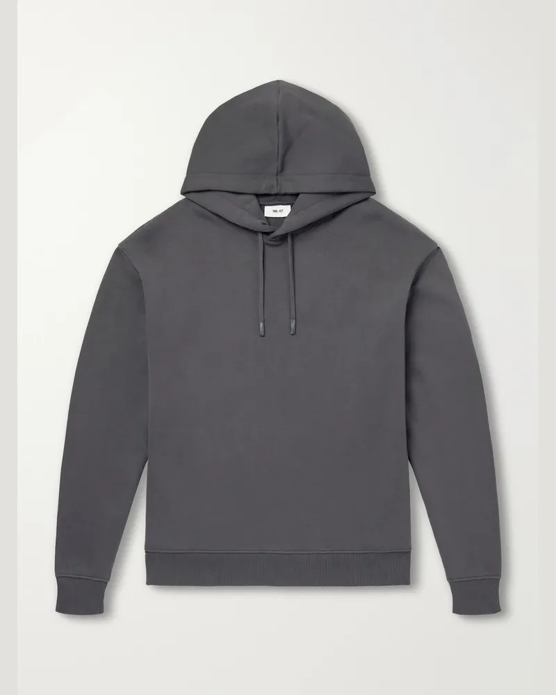 NN 07 David 3014 Organic Cotton-Jersey Hoodie Gray