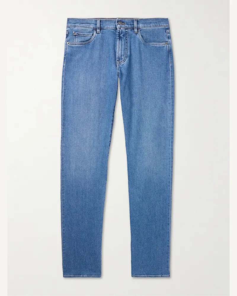 Ermenegildo Zegna Schmal geschnittene Jeans Blau