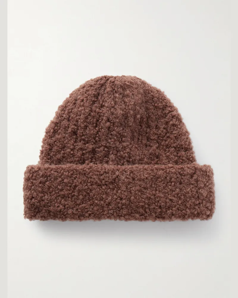 A Kind Of Guise Batu Beanie aus Bouclé aus einer Wollmischung Braun