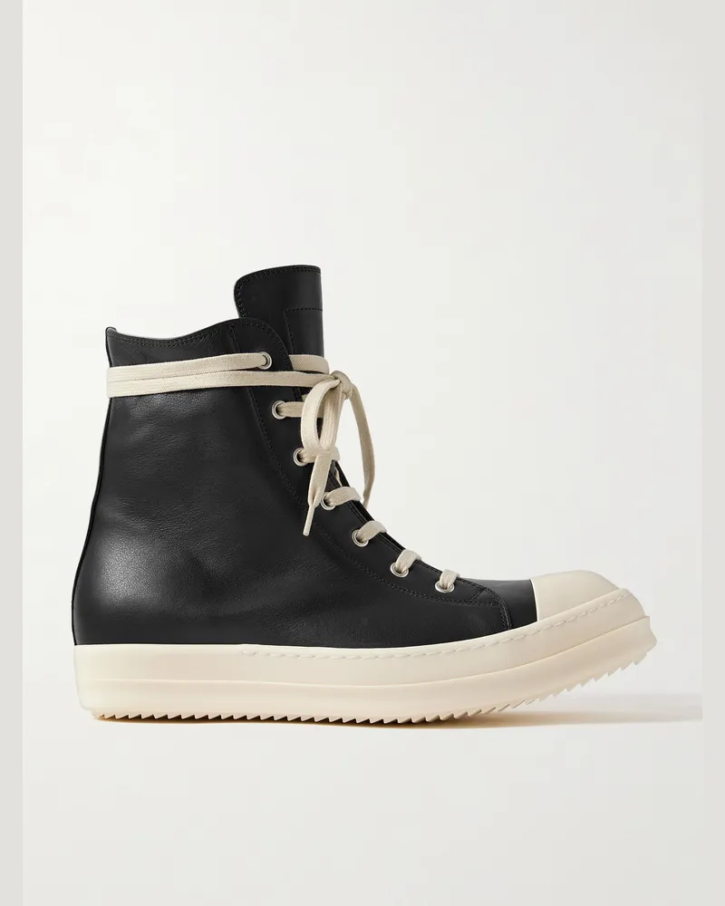 Rick Owens High-Top-Sneakers aus Leder Schwarz