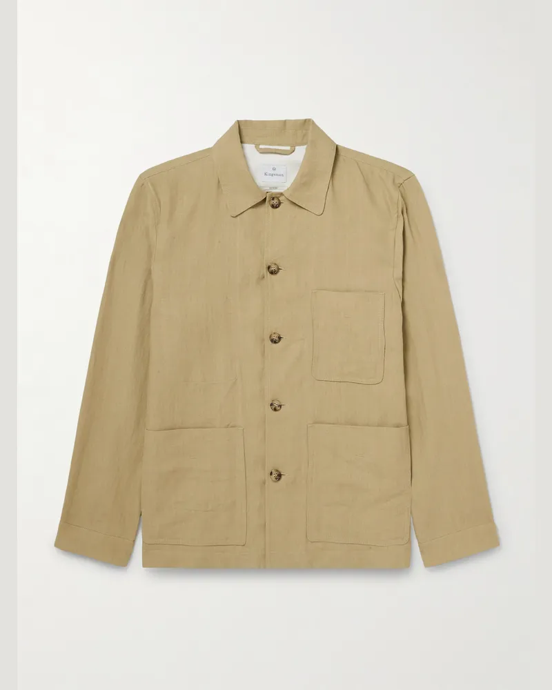 Kingsman Valstar Hemdjacke aus Leinen Neutral