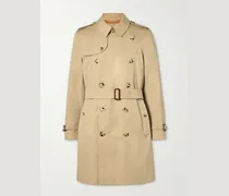 Kensington Belted Double-Breasted Cotton-Gabardine Trench Coat