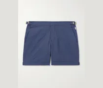 Bulldog Straight-Leg Mid-Length Jacquard Swim Shorts
