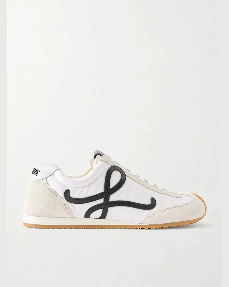 Loewe Ballet Runner 2.0 Sneakers aus Shell, Veloursleder und Leder mit Logodetail Weiß