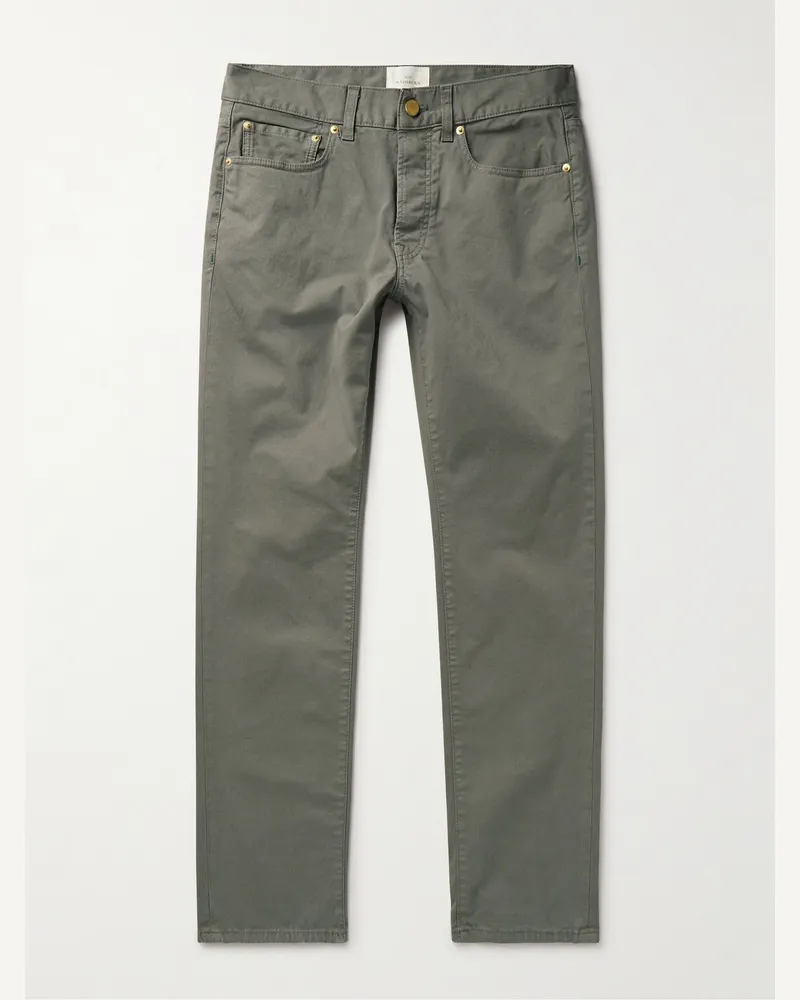 Sid Mashburn Gerade geschnittene Hose aus Stretch-Baumwoll-Twill Grün