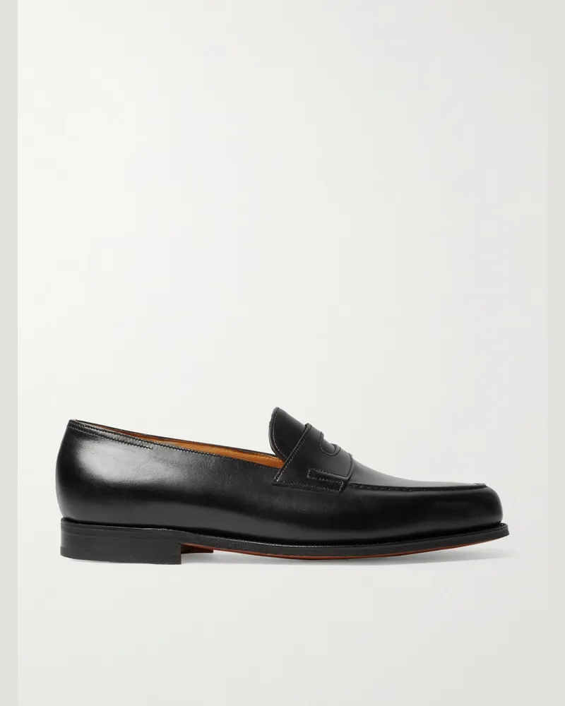 John Lobb Lopez Leather Penny Loafers Black