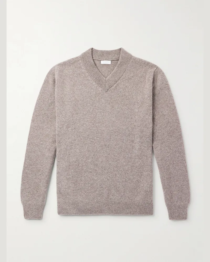 Sunspel Pullover aus Wolle Grau