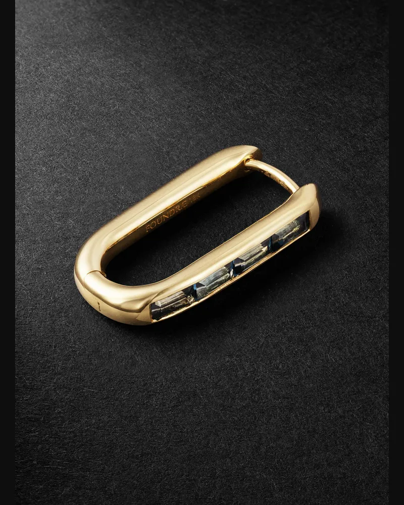 FOUNDRAE Einzelne Creole aus 18 Karat Gold mit Topasen Gold