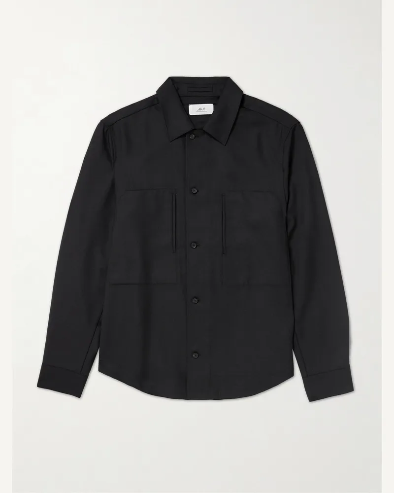 MR P. Hemdjacke aus Webstoff Schwarz