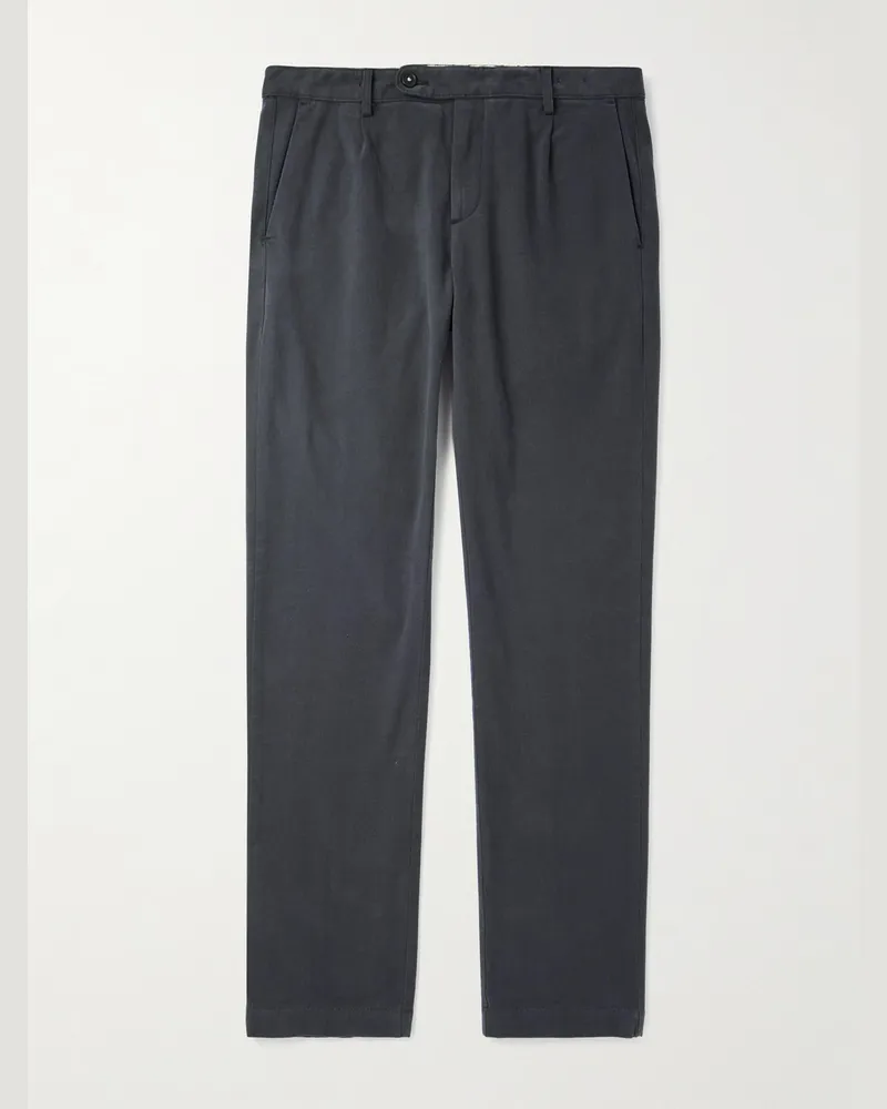 Massimo Alba Gerade geschnittene Hose aus Stretch-Baumwollgabardine Grau