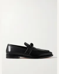 Bottega Veneta Astaire Loafers aus Leder mit Knoten-Detail Schwarz