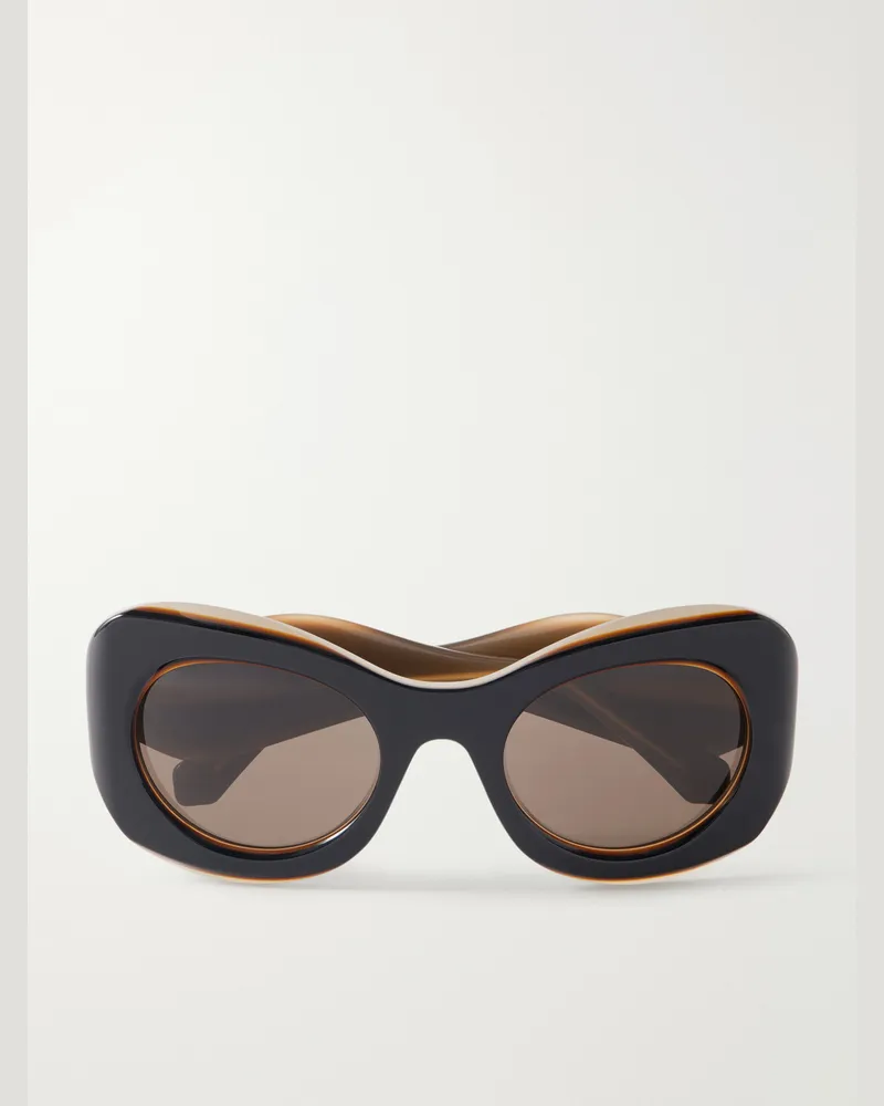 Loewe Paula's Ibiza Round-Frame Acetate Sunglasses Black