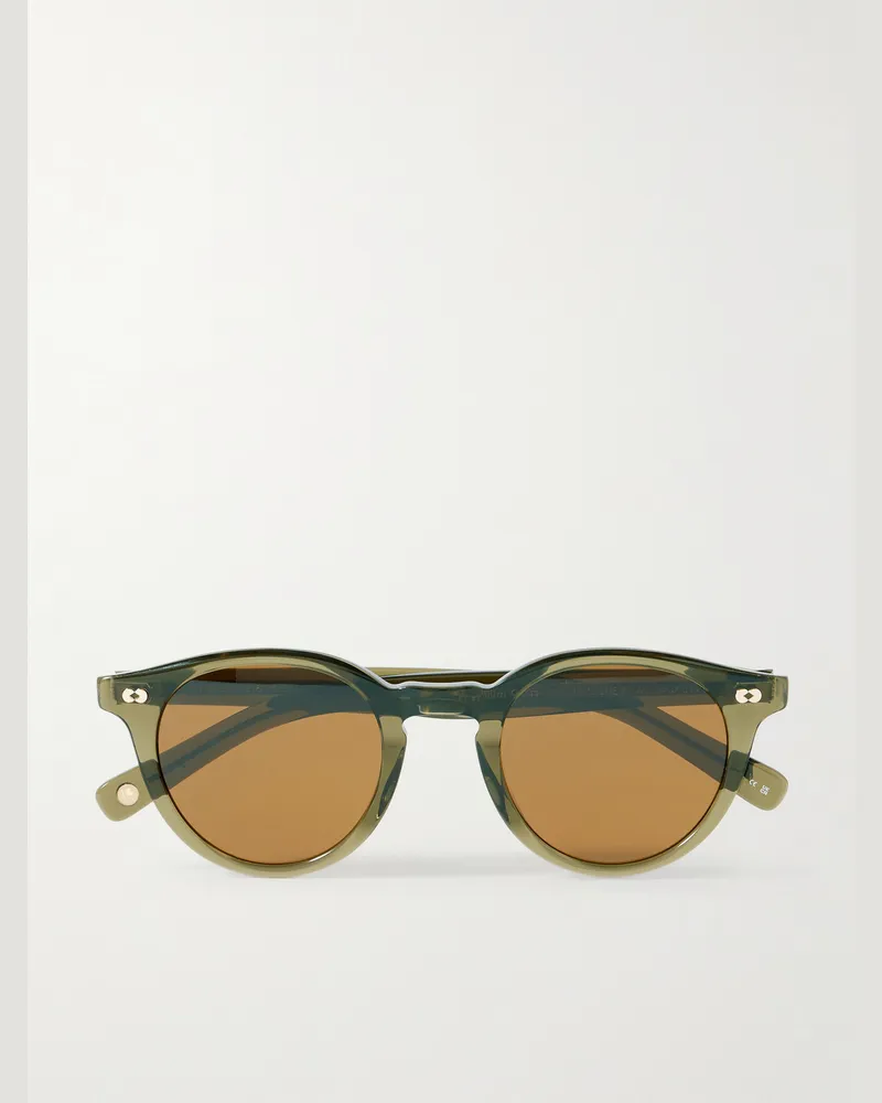 Garrett Leight Clune X Sun Sonnenbrille mit rundem Rahmen aus Azetat Grün
