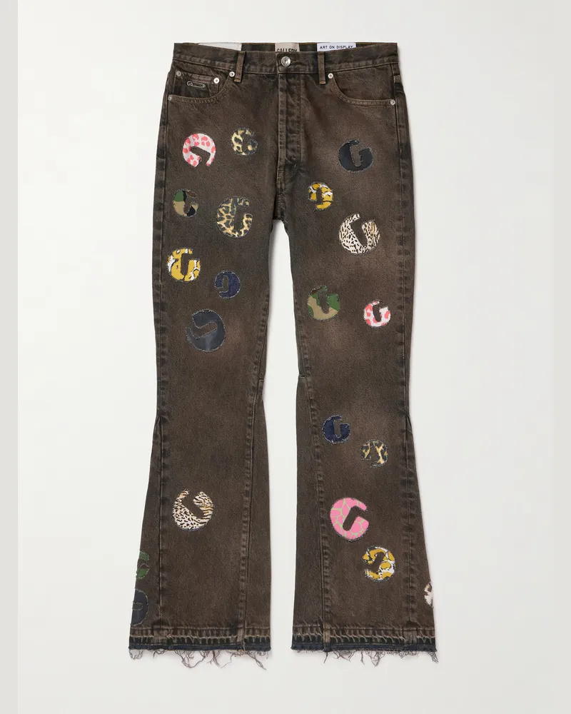 GALLERY DEPT. G-Time Flared Logo-Appliquéd Jeans Brown