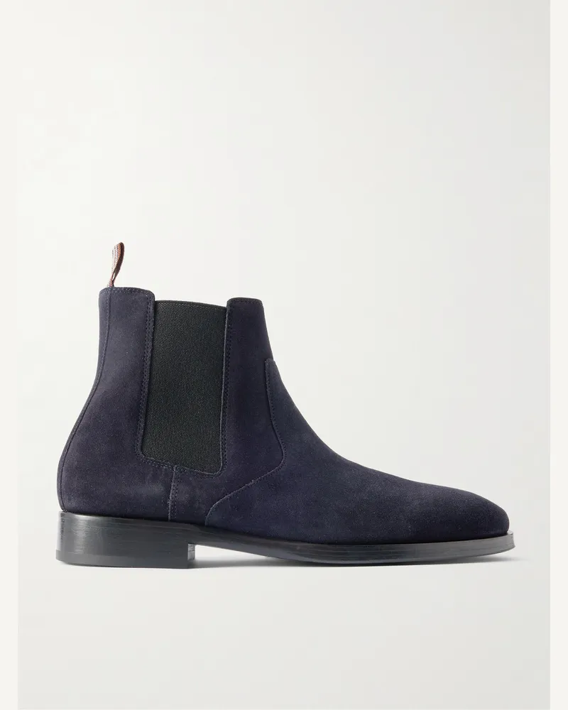 Paul Smith Lawson Chelsea Boots aus Veloursleder Blau