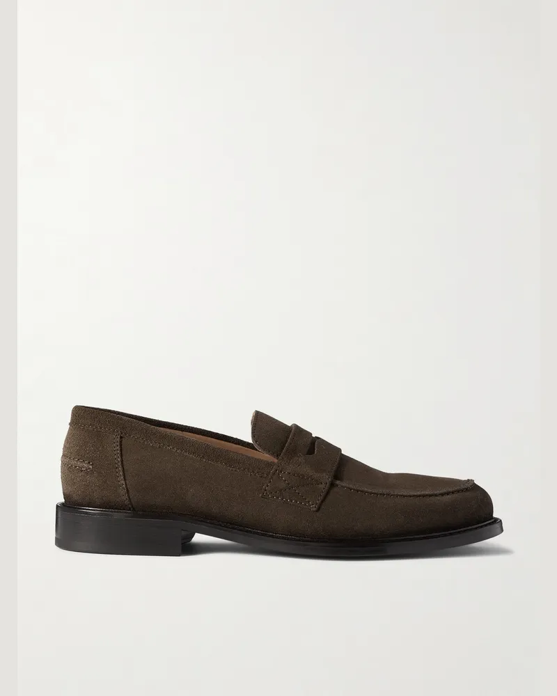 MR P. Scott Loafers aus Veloursleder Grün