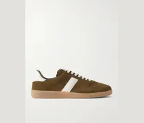 Archer Leather-Trimmed Suede Sneakers